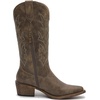 image:imageGLOBALWIN Womens Cowboy Boots Comfortable Brown Cowgirl Boots For Daily Wear Work amp Travel Square Toe Fall Boots With Low Heel And Easy Side Zipper Versatile Mid Calf Boots For Women23yy13 Dark Brown