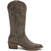 image:imageGLOBALWIN Womens Cowboy Boots Comfortable Brown Cowgirl Boots For Daily Wear Work amp Travel Square Toe Fall Boots With Low Heel And Easy Side Zipper Versatile Mid Calf Boots For Women23yy13 Brown
