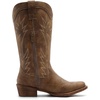 image:imageGLOBALWIN Womens Cowboy Boots Comfortable Brown Cowgirl Boots For Daily Wear Work amp Travel Square Toe Fall Boots With Low Heel And Easy Side Zipper Versatile Mid Calf Boots For Women25yy03 Camel