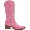 image:imageGLOBALWIN Womens Cowboy Boots Comfortable Brown Cowgirl Boots For Daily Wear Work amp Travel Square Toe Fall Boots With Low Heel And Easy Side Zipper Versatile Mid Calf Boots For Women23yy13 Pink