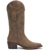 image:imageGLOBALWIN Womens Cowboy Boots Comfortable Brown Cowgirl Boots For Daily Wear Work amp Travel Square Toe Fall Boots With Low Heel And Easy Side Zipper Versatile Mid Calf Boots For Women23yy13 Camel