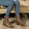 image:imageGLOBALWIN Womens Cowboy Boots Short Western Boots Ankle BootiesBrown
