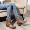 image:imageGLOBALWIN Womens Cowboy Boots Short Western Boots Ankle BootiesCamel