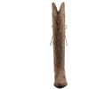 image:imageGLOBALWIN Womens Cowboy Western Fashion Over The Knee Thigh High Cowgirl Boots Low Heel23yy08 Camel