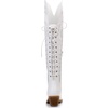 image:imageGLOBALWIN Womens Cowboy Western Fashion Over The Knee Thigh High Cowgirl Boots Low Heel23yy08 White