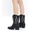 image:imageGLOBALWIN Womens Cowgirl Boots Mid Calf Western Cowboy Boots For Women Comfortable Low Heel With Zipper23yy09 Black3
