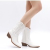 image:imageGLOBALWIN Womens Cowgirl Boots Mid Calf Western Cowboy Boots For Women Comfortable Low Heel With Zipper23yy09 White