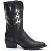 image:imageGLOBALWIN Womens Cowgirl Boots Mid Calf Western Cowboy Boots For Women Comfortable Low Heel With Zipper23yy10 Black
