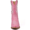 image:imageGLOBALWIN Womens Cowgirl Boots Mid Calf Western Cowboy Boots For Women Comfortable Low Heel With Zipper23yy10 Pink