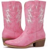 image:imageGLOBALWIN Womens Cowgirl Boots Mid Calf Western Cowboy Boots For Women Comfortable Low Heel With Zipper23yy10 Pink