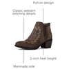 image:imageGLOBALWIN Womens Cowgirl Boots Pull On Ankle Booties21yy01 Brown2