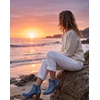 image:imageGLOBALWIN Womens Cowgirl Boots Pull On Ankle Booties21yy01 Denim