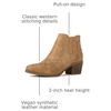 image:imageGLOBALWIN Womens Cowgirl Boots Pull On Ankle Booties21yy01 Khaki
