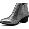 image:imageGLOBALWIN Womens Cowgirl Boots Pull On Ankle Booties21yy01 Metallic Silver