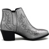image:imageGLOBALWIN Womens Cowgirl Boots Pull On Ankle Booties21yy01 Metallic Silver