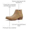 image:imageGLOBALWIN Womens Cowgirl Boots Pull On Ankle Booties25yy05 Khaki