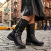 image:imageGLOBALWIN Womens Fall Fashion Biker Boots Mid Calf Boots18yy05 Black