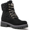 image:imageGLOBALWIN Womens Fall Winter Quilted Ankle Boots  Warm Fleece Lined Winter Booties Combat Boots For Snow and Rain NonSlip Fashion Ankle Booties1915 Black2