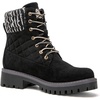 image:imageGLOBALWIN Womens Fall Winter Quilted Ankle Boots  Warm Fleece Lined Winter Booties Combat Boots For Snow and Rain NonSlip Fashion Ankle Booties1915 Black3