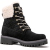 image:imageGLOBALWIN Womens Fall Winter Quilted Ankle Boots  Warm Fleece Lined Winter Booties Combat Boots For Snow and Rain NonSlip Fashion Ankle Booties1915black