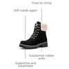 image:imageGLOBALWIN Womens Fall Winter Quilted Ankle Boots  Warm Fleece Lined Winter Booties Combat Boots For Snow and Rain NonSlip Fashion Ankle Booties1915black