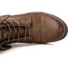 image:imageGLOBALWIN Womens Fashion Low Heels Lace Up Ankle Boots22yy06 Camel