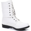 image:imageGLOBALWIN Womens Fashion Low Heels Lace Up Ankle Boots22yy06 White