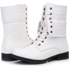 image:imageGLOBALWIN Womens Fashion Low Heels Lace Up Ankle Boots22yy06 White