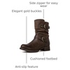 image:imageGLOBALWIN Womens Fur Booties Fashion Combat Ankle Boots For Women17yy12 Brown2