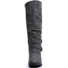 image:imageGLOBALWIN Womens Knee High Cowboy Boots  Minimalist Western Round Toe Cowgirl Boots with Comfortable Block Heel Plain Sleek Design Tall Dress Boots for Women19yy21 Grey2