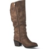 image:imageGLOBALWIN Womens Knee High Cowboy Boots  Minimalist Western Round Toe Cowgirl Boots with Comfortable Block Heel Plain Sleek Design Tall Dress Boots for Women19yy21 Camel2