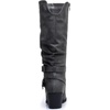 image:imageGLOBALWIN Womens Knee High Cowboy Boots  Minimalist Western Round Toe Cowgirl Boots with Comfortable Block Heel Plain Sleek Design Tall Dress Boots for Women19yy21 Grey2