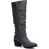 image:imageGLOBALWIN Womens Knee High Cowboy Boots  Minimalist Western Round Toe Cowgirl Boots with Comfortable Block Heel Plain Sleek Design Tall Dress Boots for Women19yy21 Grey2