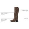 image:imageGLOBALWIN Womens Knee High Cowboy Boots  Minimalist Western Round Toe Cowgirl Boots with Comfortable Block Heel Plain Sleek Design Tall Dress Boots for Women19yy21 Camel2