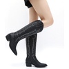 image:imageGLOBALWIN Womens Knee High Long Pointed Toe Western Cowboy Boots For Women23yy03 Black