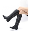 image:imageGLOBALWIN Womens Knee High Long Pointed Toe Western Cowboy Boots For Women23yy03 Black