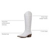 image:imageGLOBALWIN Womens Knee High Long Pointed Toe Western Cowboy Boots For Women23yy03 White