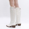 image:imageGLOBALWIN Womens Knee High Long Pointed Toe Western Cowboy Boots For Women23yy03 White