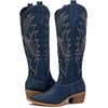 image:imageGLOBALWIN Womens Knee High Long Pointed Toe Western Cowboy Boots For Women23yy12 Dark Denim