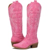 image:imageGLOBALWIN Womens Knee High Long Pointed Toe Western Cowboy Boots For Women23yy12 Pink