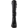 image:imageGLOBALWIN Womens KneeHigh Fashion Boots Wide Calf Flat Dressy Fall Winter Fashion Boots For Women22yy01 Black