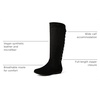 image:imageGLOBALWIN Womens KneeHigh Fashion Boots Wide Calf Flat Dressy Fall Winter Fashion Boots For WomenBlack
