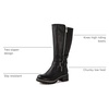 image:imageGLOBALWIN Womens KneeHigh Riding Boots Tall Fashion Boots with Chunky Low Heel amp Side Zipper Everyday Wear Casual Boots For Women19yy15 Black2