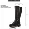 image:imageGLOBALWIN Womens KneeHigh Riding Boots Tall Fashion Boots with Chunky Low Heel amp Side Zipper Everyday Wear Casual Boots For Women19yy15 Black2