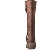 image:imageGLOBALWIN Womens KneeHigh Riding Boots Tall Fashion Boots with Chunky Low Heel amp Side Zipper Everyday Wear Casual Boots For Women19yy15 Brown