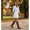 image:imageGLOBALWIN Womens KneeHigh Riding Boots Tall Fashion Boots with Chunky Low Heel amp Side Zipper Everyday Wear Casual Boots For Women19yy15 Brown