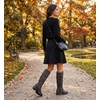 image:imageGLOBALWIN Womens KneeHigh Riding Boots Tall Fashion Boots with Chunky Low Heel amp Side Zipper Everyday Wear Casual Boots For Women19yy15 Grey