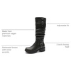 image:imageGLOBALWIN Womens KneeHigh Riding Boots Tall Fashion Boots with Chunky Low Heel amp Side Zipper Everyday Wear Casual Boots For Women24yy03 Distressed Brown