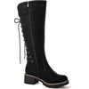 image:imageGLOBALWIN Womens Lace Up Back Knee High Fashion Boots19yy29 Black2
