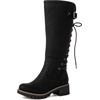 image:imageGLOBALWIN Womens Lace Up Back Knee High Fashion Boots19yy29 Black2